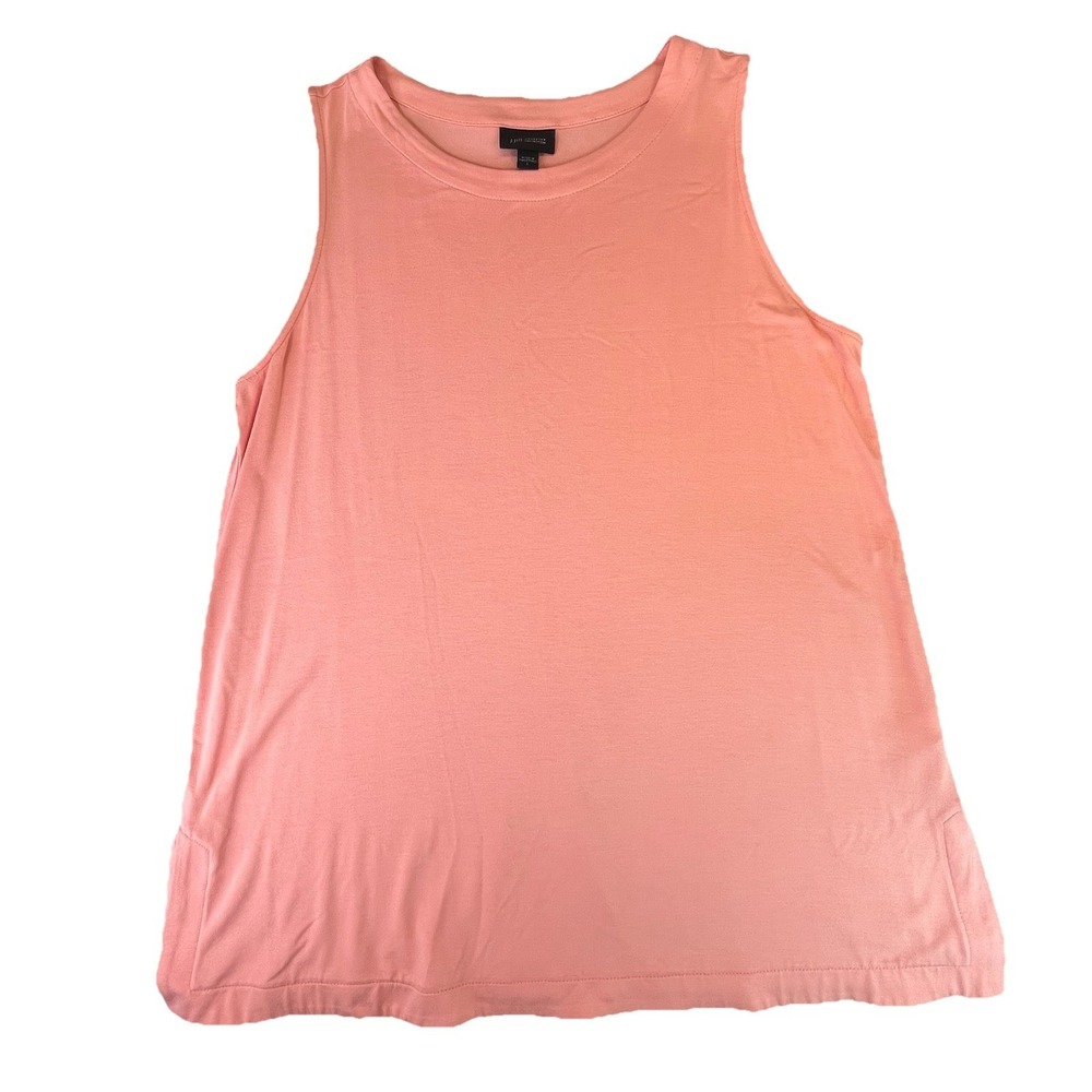 J.Jill Wearever Long Layering Tank Coral Pink Sleeveless Everyday Tunic Size L